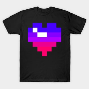 Pixel Heart - Bi Pride T-Shirt